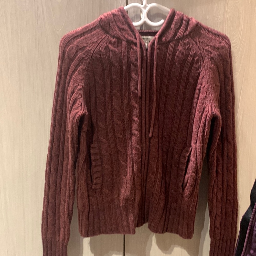 Roots full zip knit hoodie